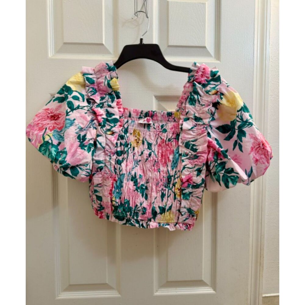 BuddyLove Simone Vibrant Pink Floral Top